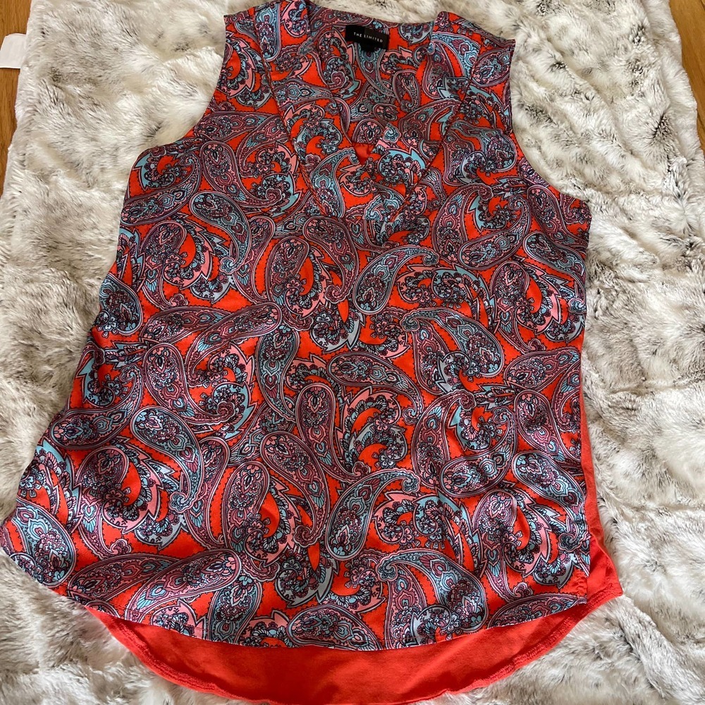 The Limited Paisley sleeveless blouse XS
